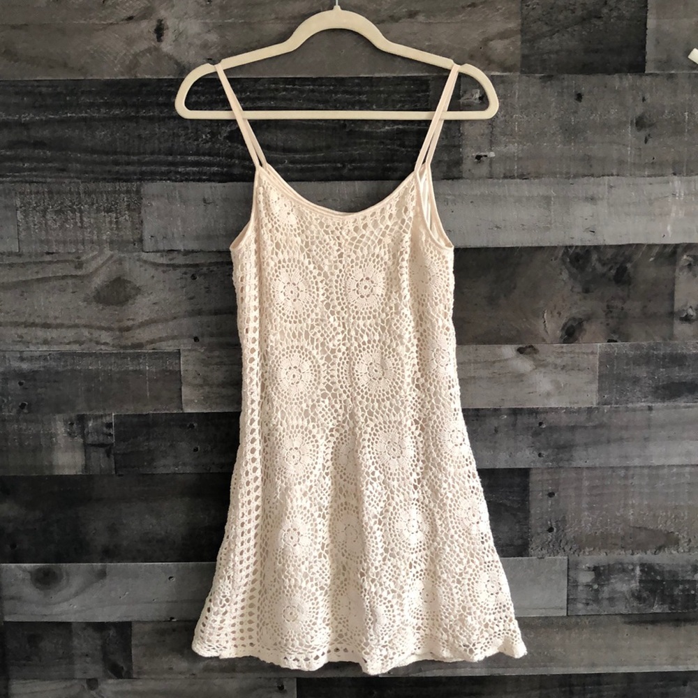 Crochet Knit Mini Sun Dress